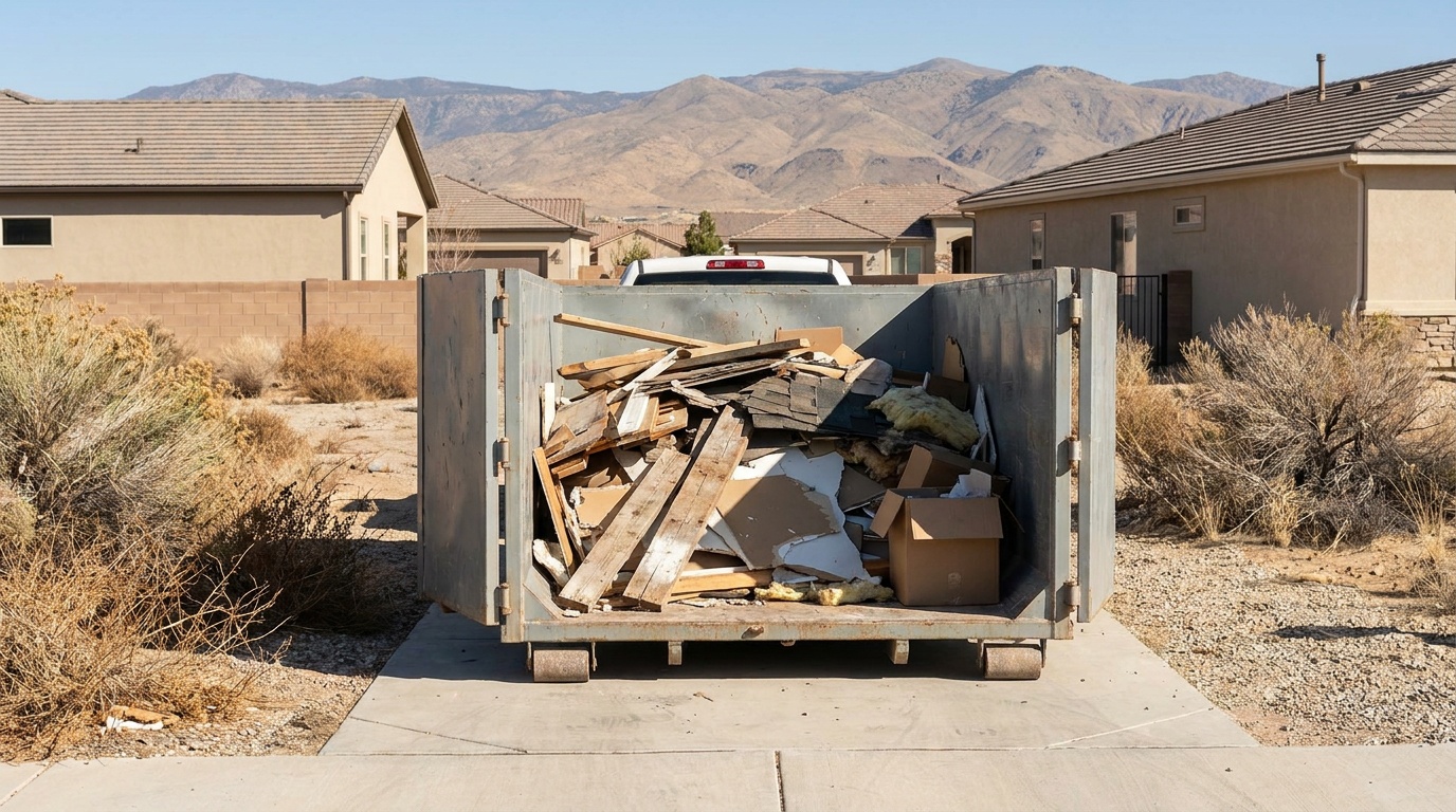 20 yard roll-off dumpster being loaded in Fairfield